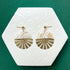 Indie Marble Effect Polymer Clay & Brass Sunburst Statement Earrings