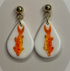 Polymer Clay Earrings With Gold Plated Fastenings