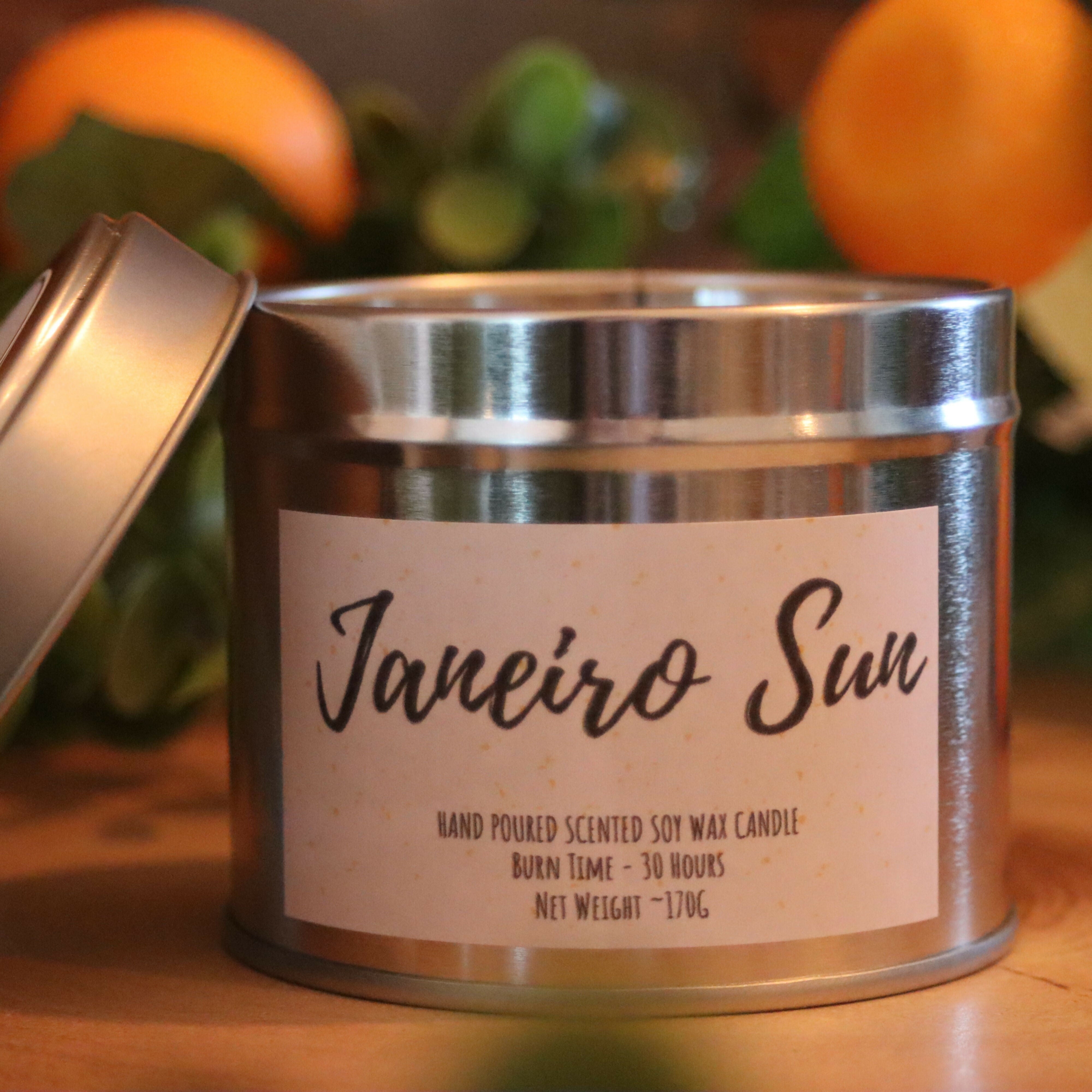 Hand Poured Soy Wax Candle - Janeiro Sun