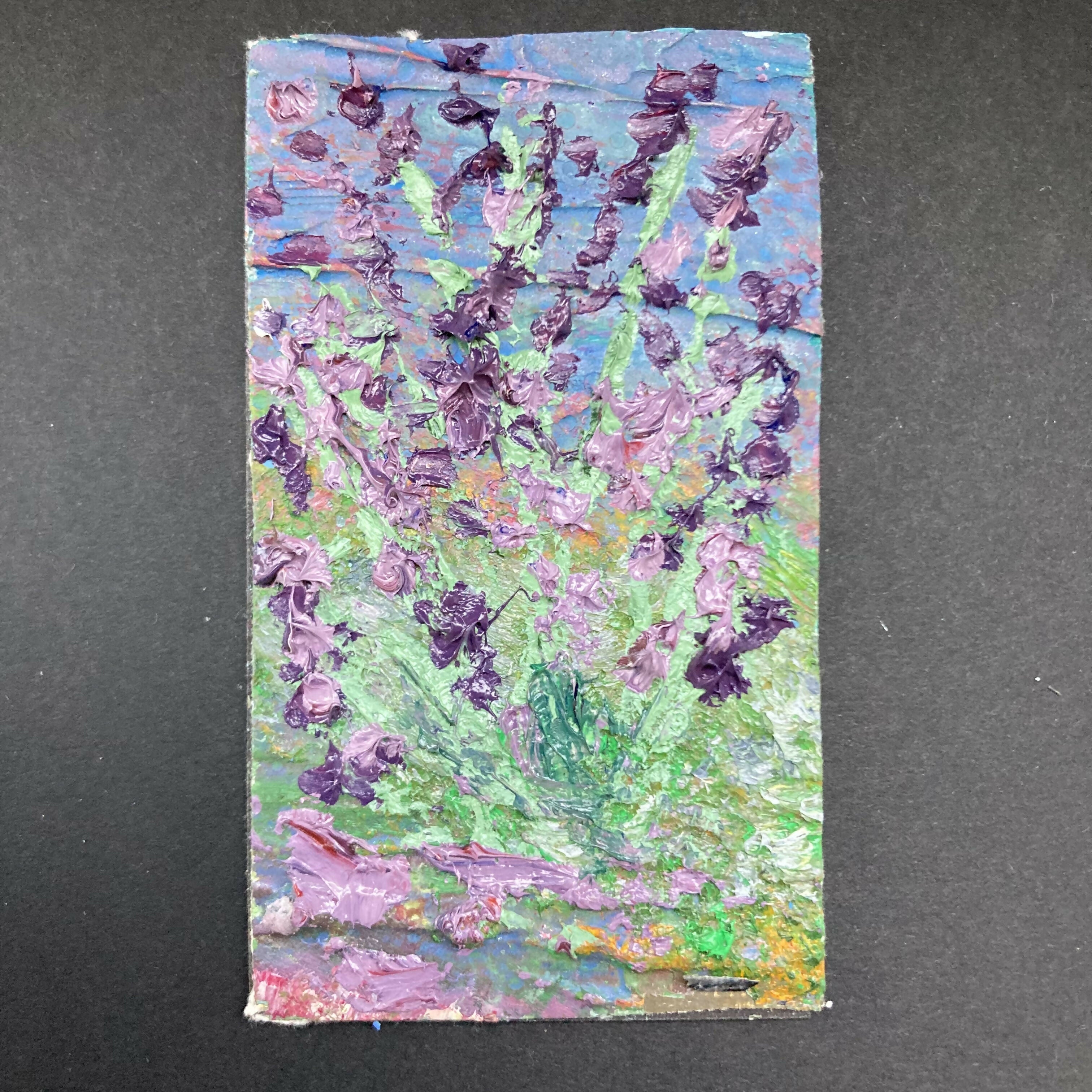 Lavender - Mini Canvas Oil Painting Fridge Magnet