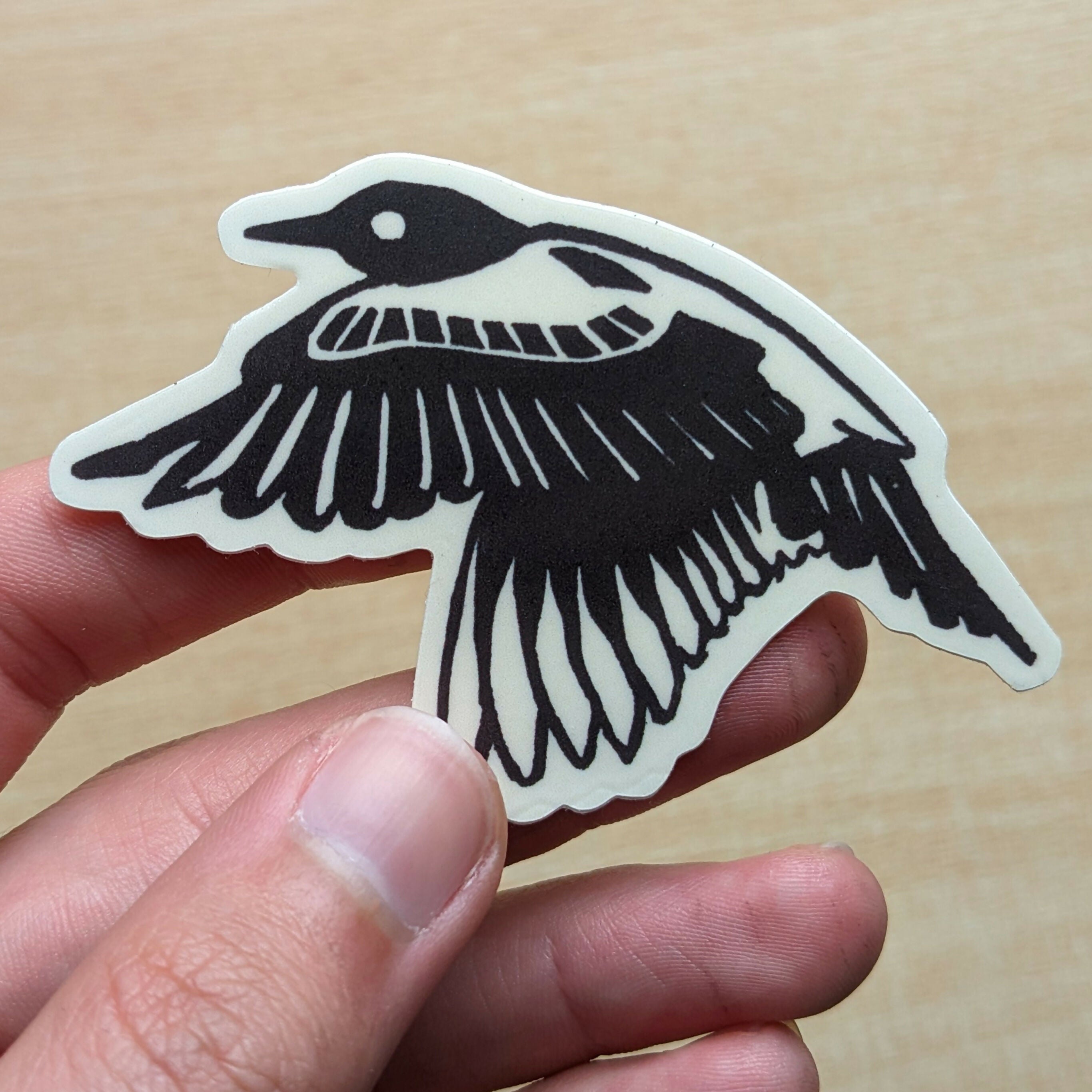 Skylark Linocut Sticker