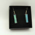 Pink and Green Lined Dichroic Earrings