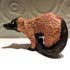 Ceramic standing Red ruffed lemur sculpture