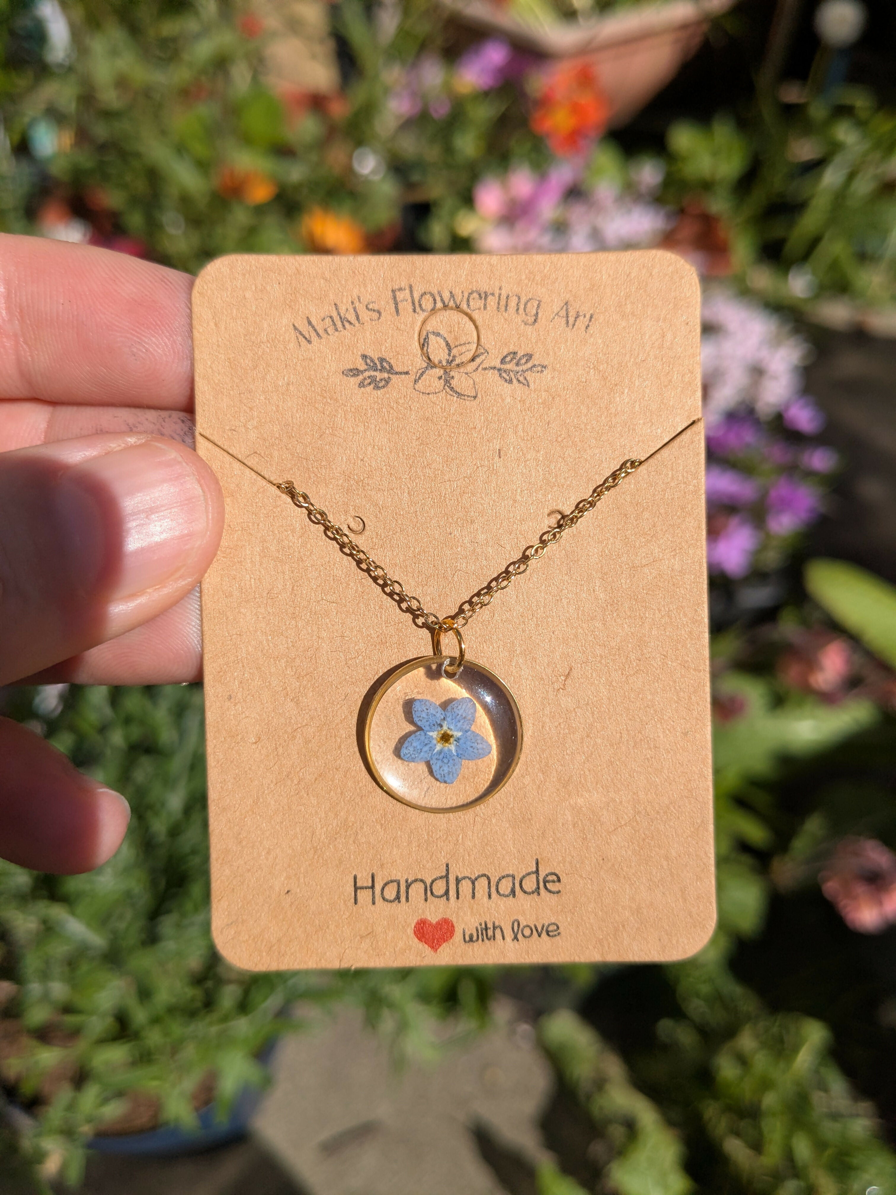 FORGET ME NOT GOLD NECKLACE