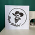 Lino Print Birthday Card - Cowboy Skeleton