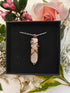 Clear Quartz Wire Wrapped Crystal Point Necklace on Sterling Silver Chain