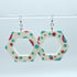 STATEMENT HEXAGON RESIN EARRINGS,WITH STAINLESS STEEL EAR WIRES