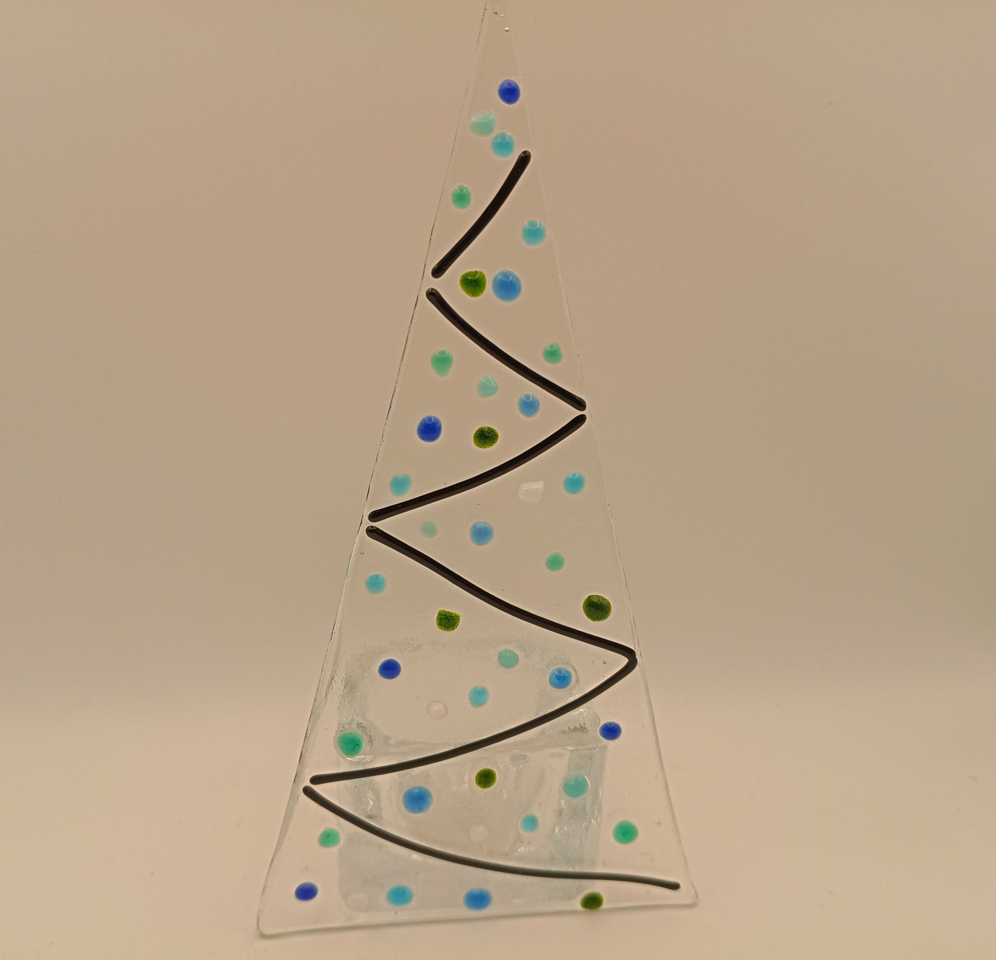 Fused Glass Christmas Tree Tealight