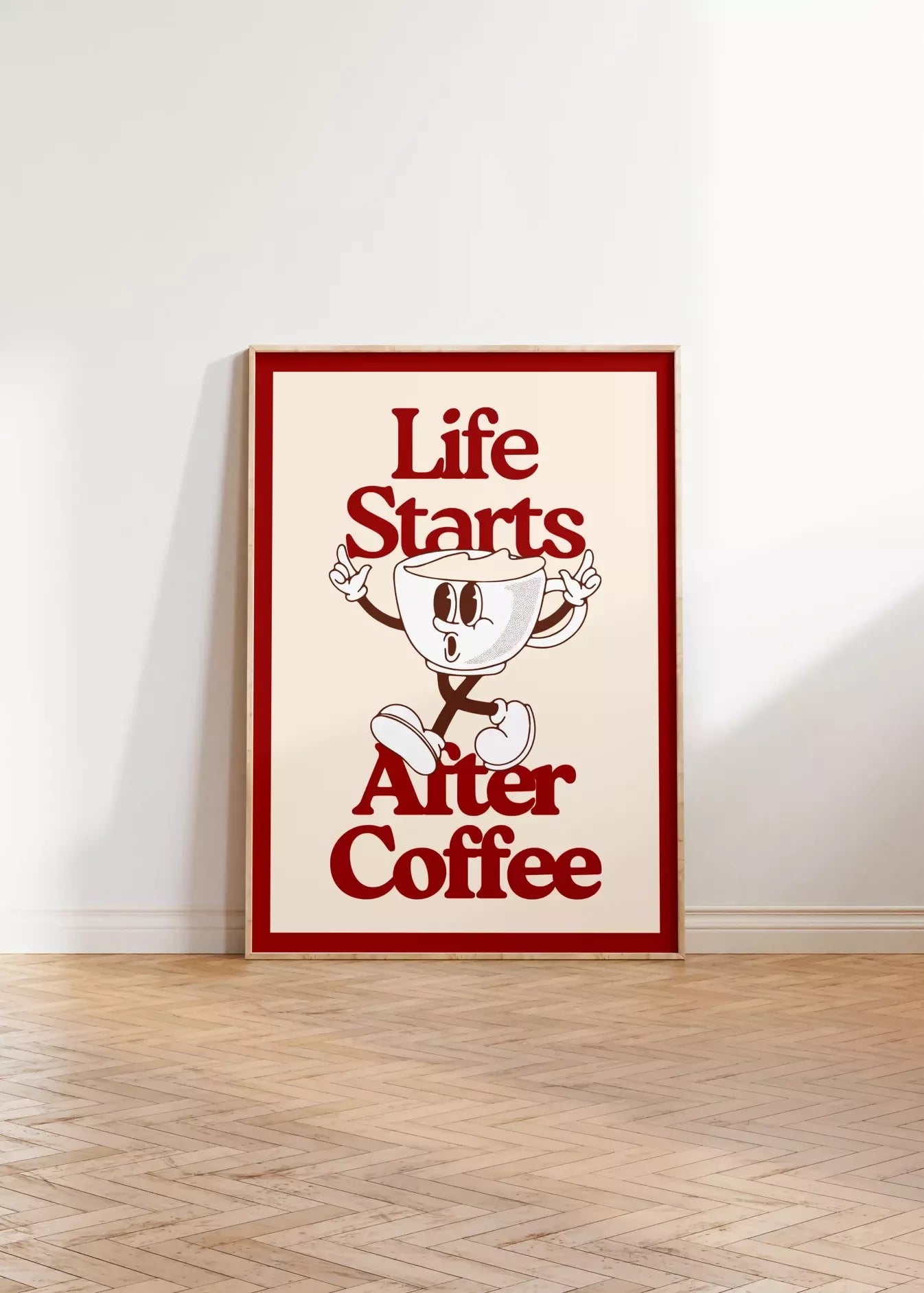 LIFE STARTS AFTER COFFEE WALL ART PRINT