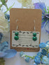 Malachite Earrings on Sterling Silver Plated Hooks