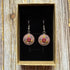 Hand Embroidered Vintage Style Pink Earrings
