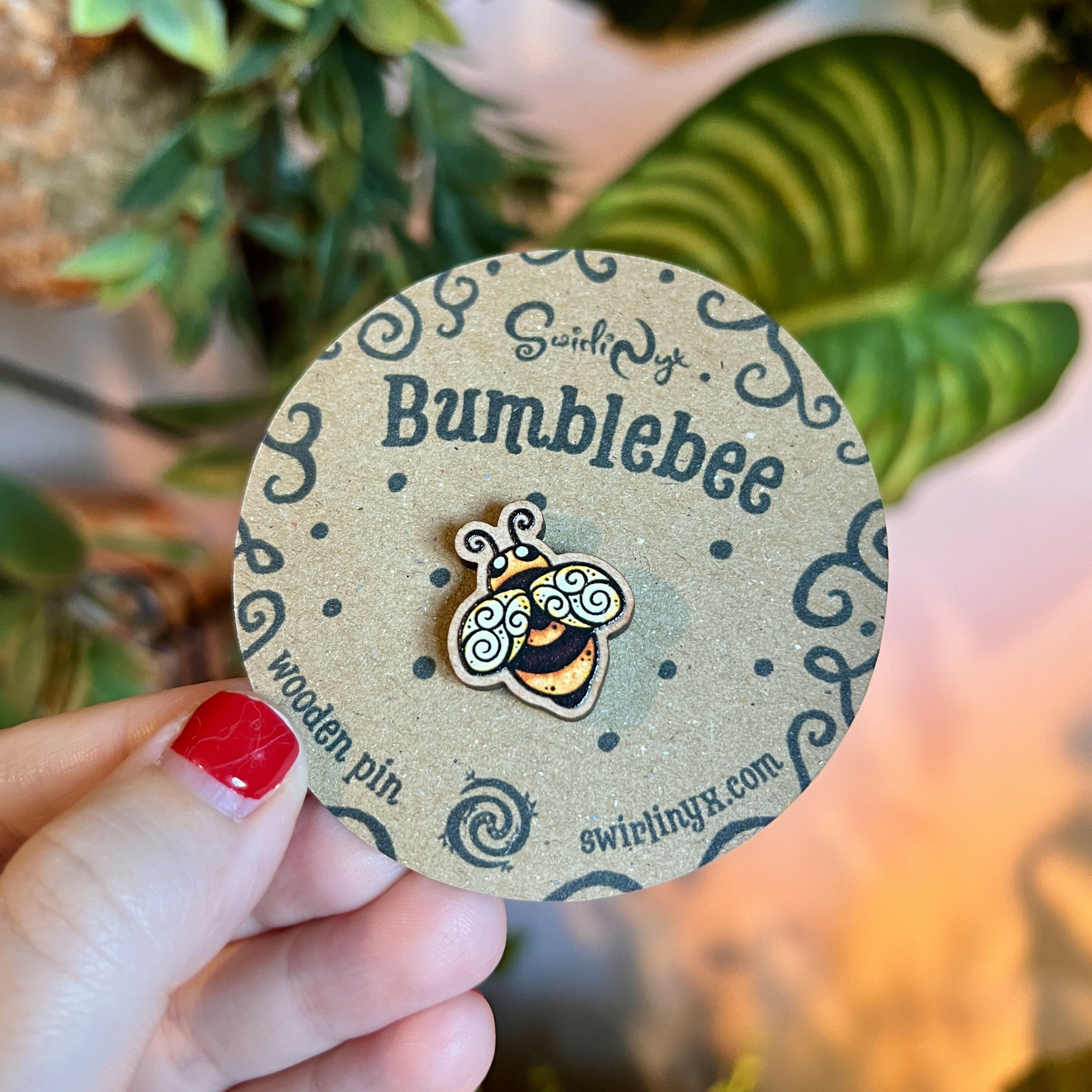 Mini Bumblebee Wooden Pin