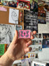 Pixel Pink Butterfly Keyring