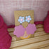 Big Pastel Flower Polymer Clay Earrings
