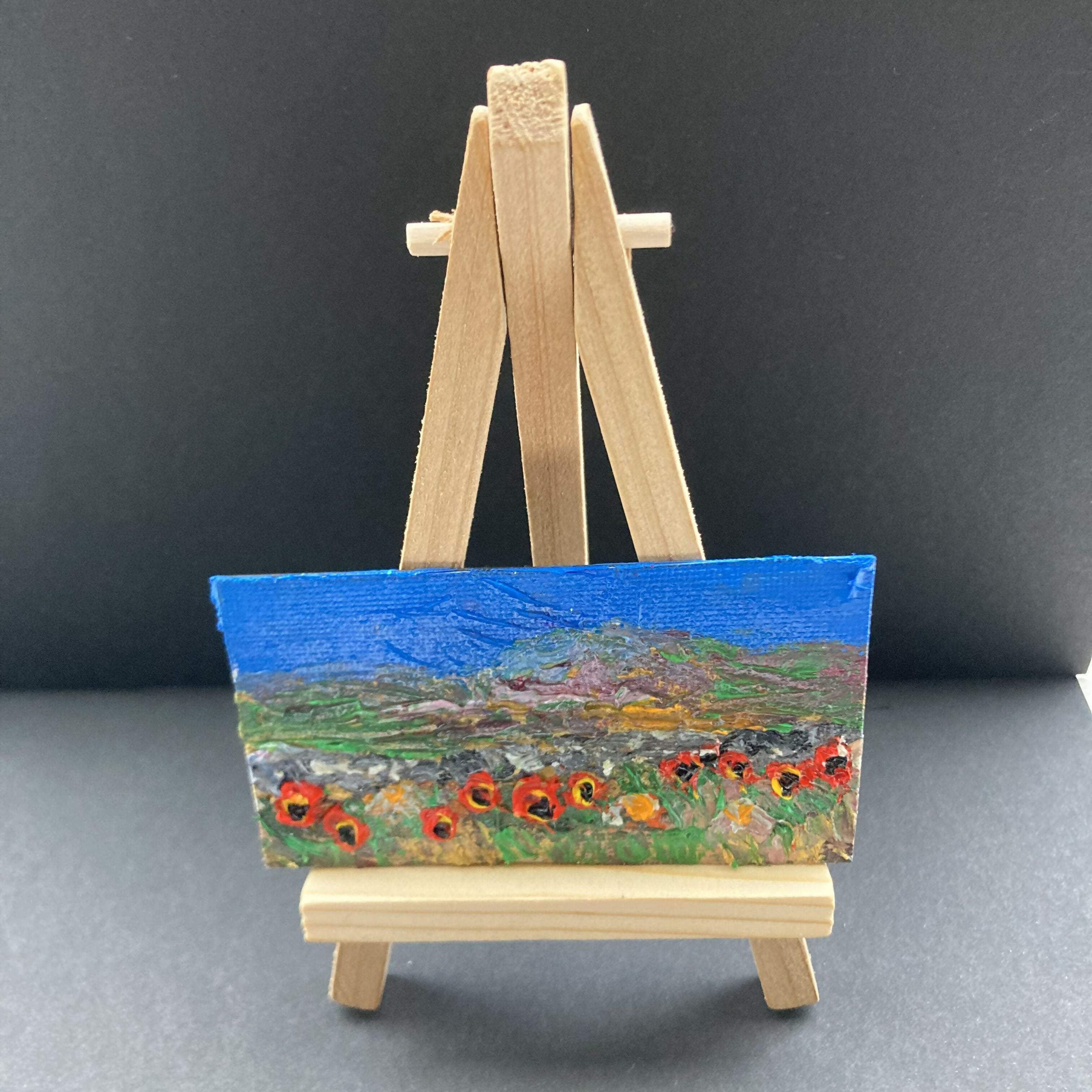 Poppies & Daisies By Stonewall - Oil Painted Mini Canvas Fridge Magnet