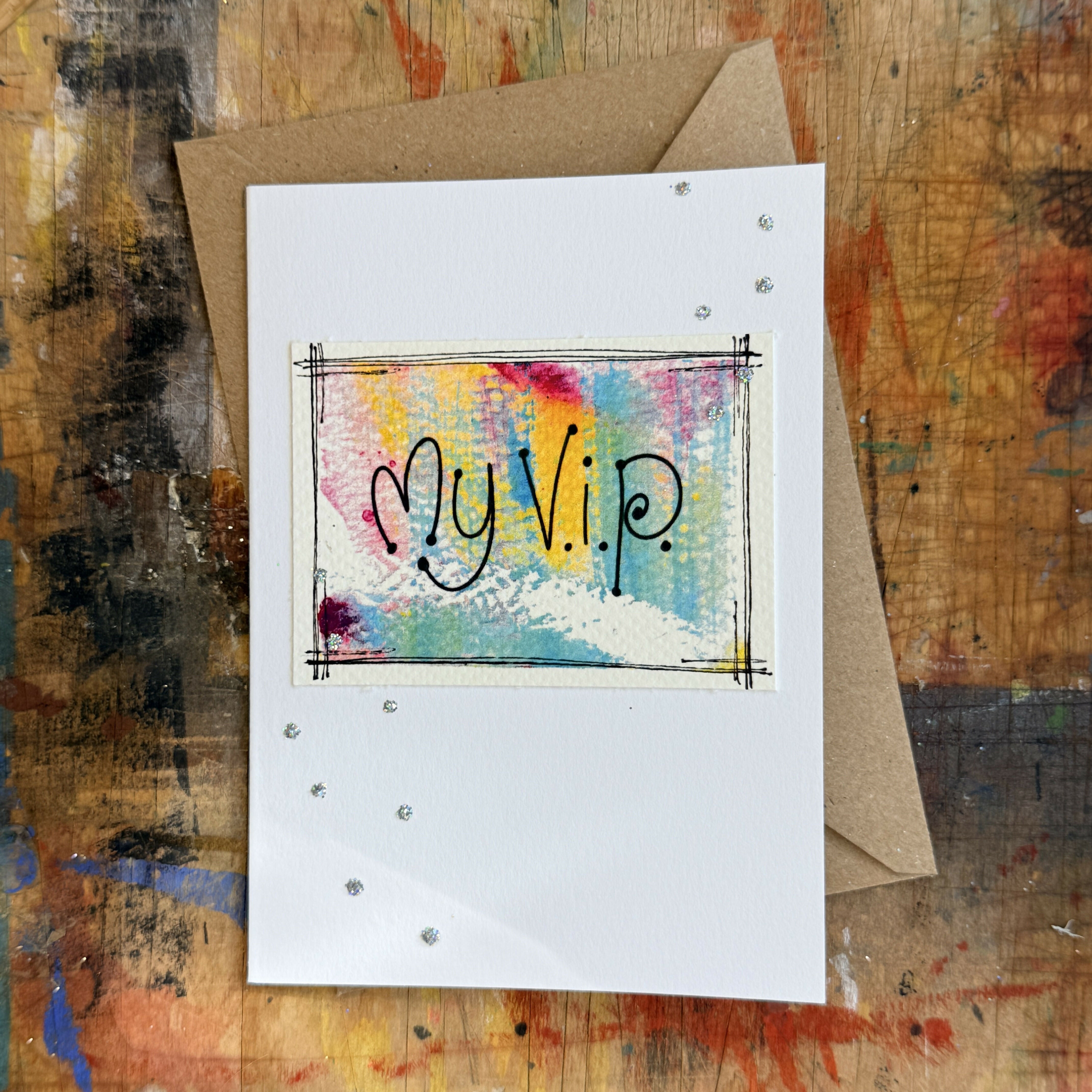 Abstract My VIP Card in Blue