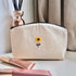 Hand Embroidered Sunflower Pouch
