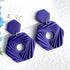 Dainty Clip On Dangle Earrings / Boho Polymer Clay Earrings for Non Pierced Ears