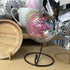 Hand Painted Large Glass Bauble: Raspberry and Coral
