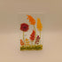 Fused Glass Orange and Red Flower Tealight