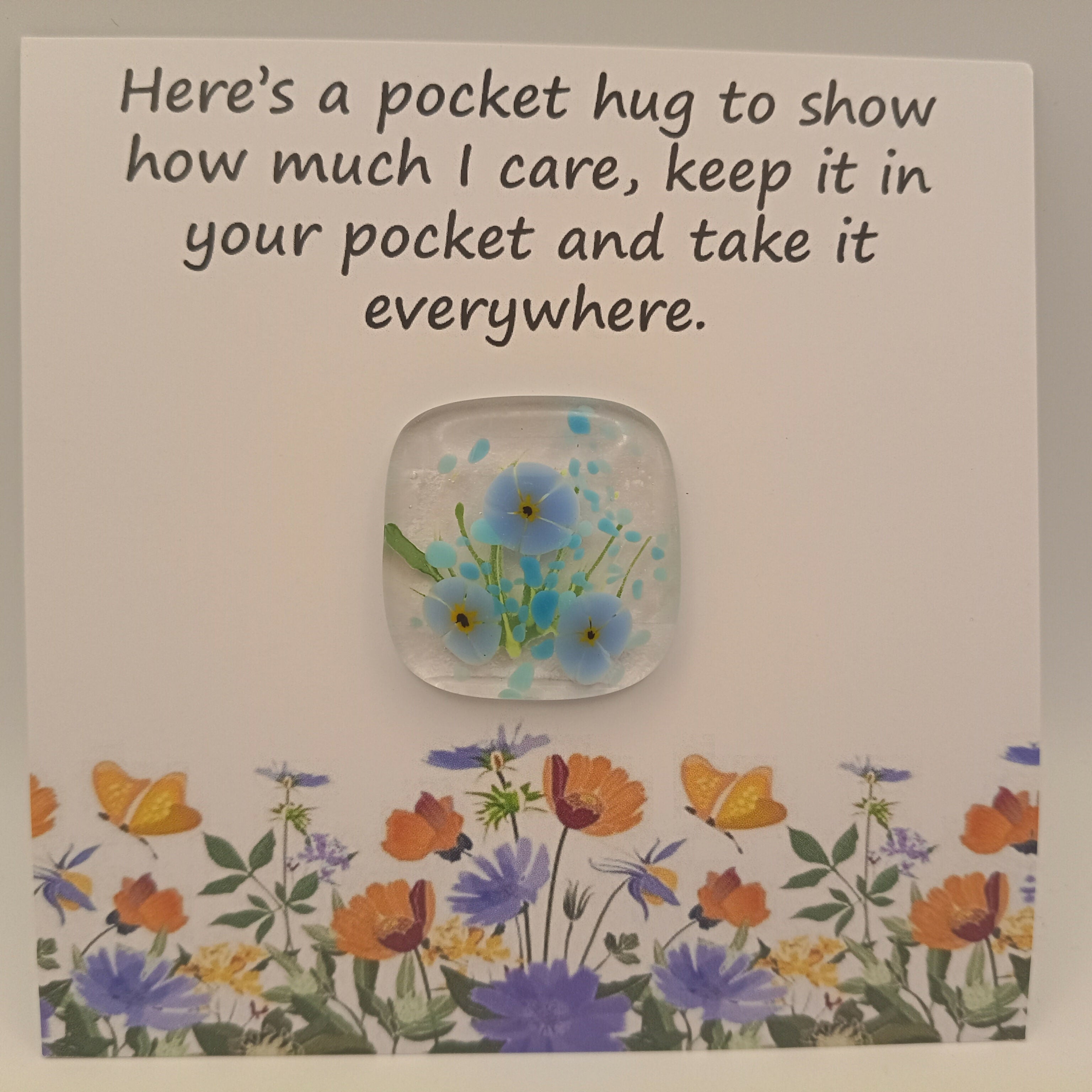 Fused Glass Pocket Hug Card