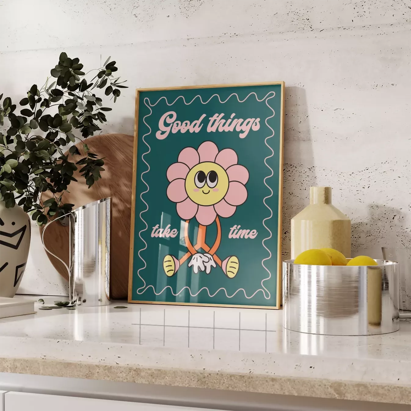 GOOD THINGS TAKE TIME WALL ART PRINT