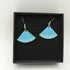 Blue Enamel Fan Earrings