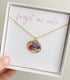 Forget Me Not Multicolour Flower Necklace Gold Plated