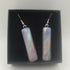 Lilac, Pink and Silver Shimmer Dichroic Earrings