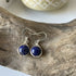 Lapis Lazuli Drop Earrings, Sterling Silver