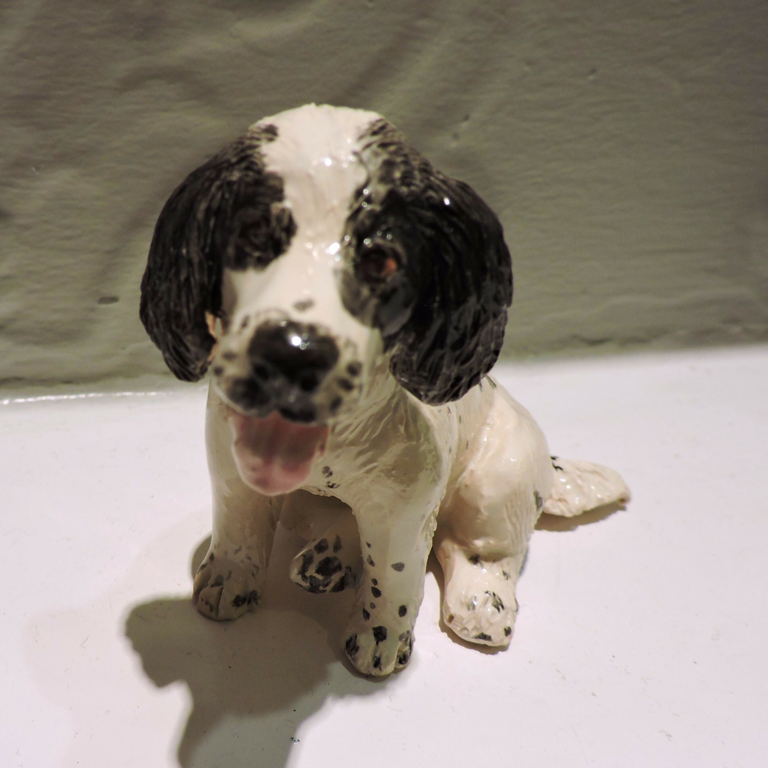 Ceramic Welsh Springer Spaniel Dog Sculpture