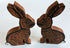 Hand-printed Wooden Brown Rabbit Ornament