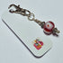 CHARMING GLASS BEADED BAG CHARM/KEYRING.