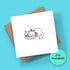 Christmas Geeky Cat Card Reusable - Snowy Cat