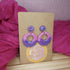 Pink And Purple Retro Geometric Circle Polymer Clay Earrings