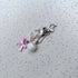 Lazy Cat Gacha Pink Trinket Keychain
