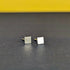 'Equal' Sterling Silver Tiny Square Stud Earring