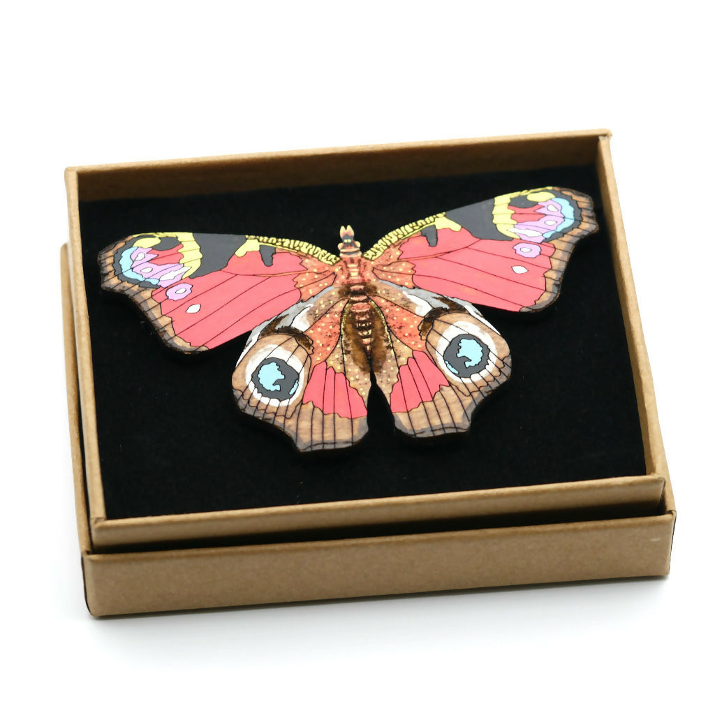 Peacock Butterfly Brooch