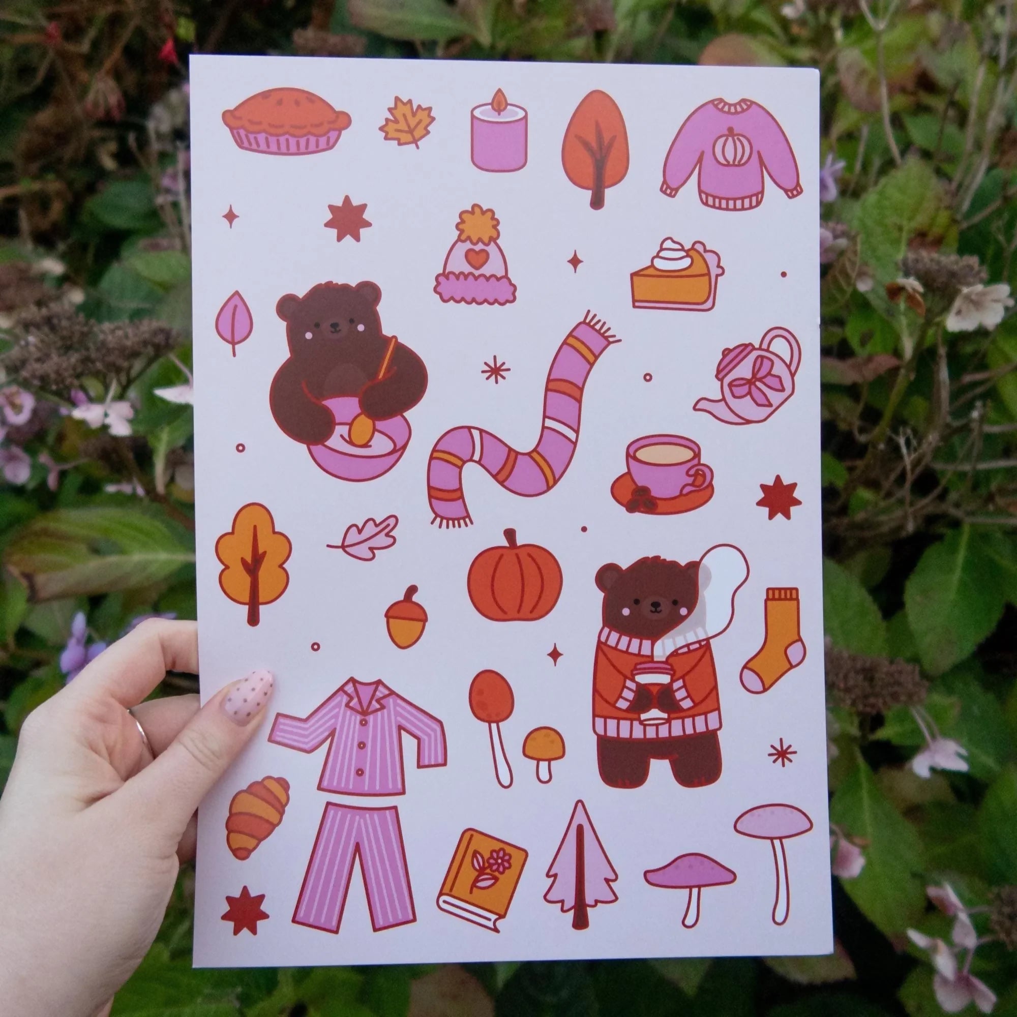 Autumn Pattern A4 Art Print