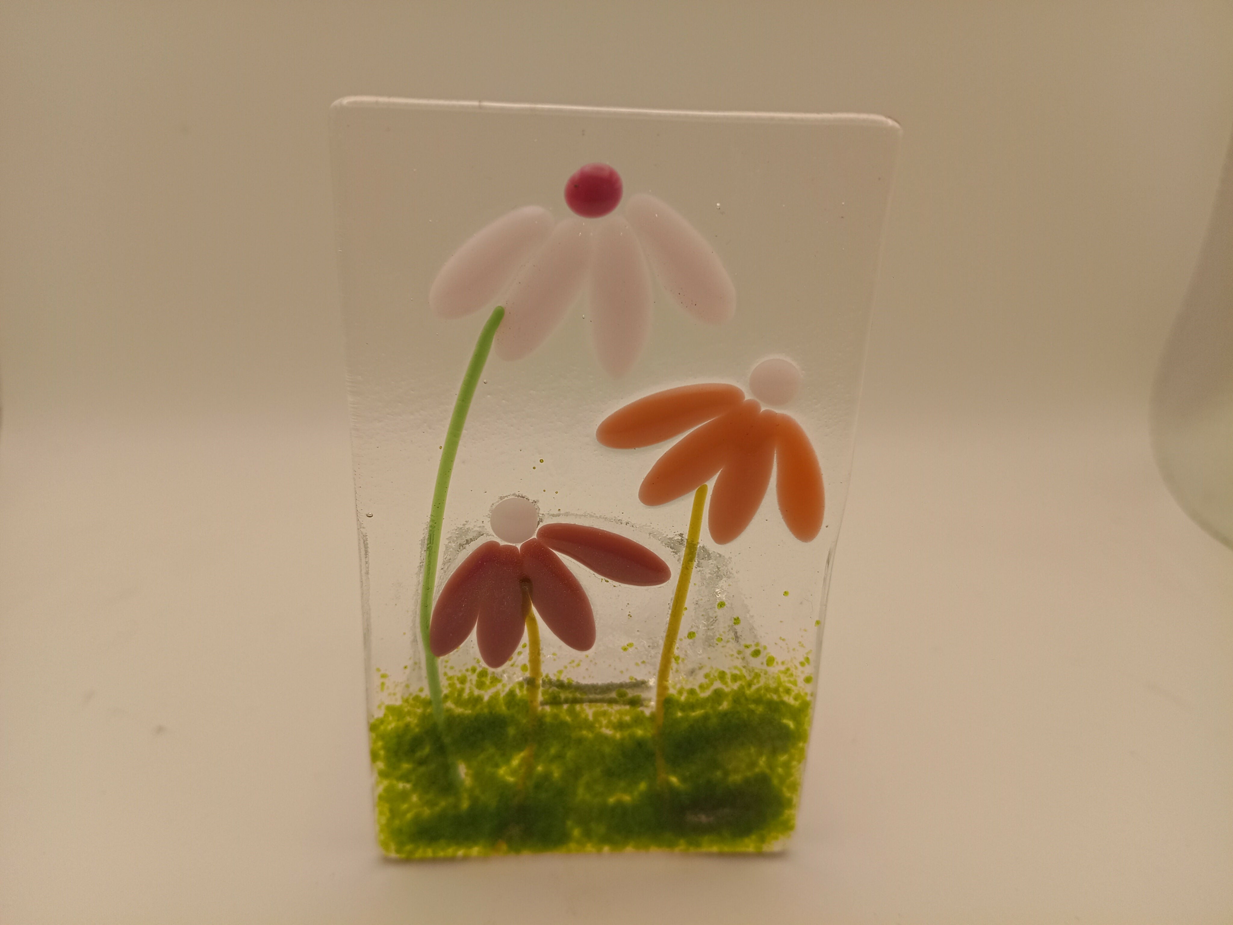 Fused Glass Flower Tealight
