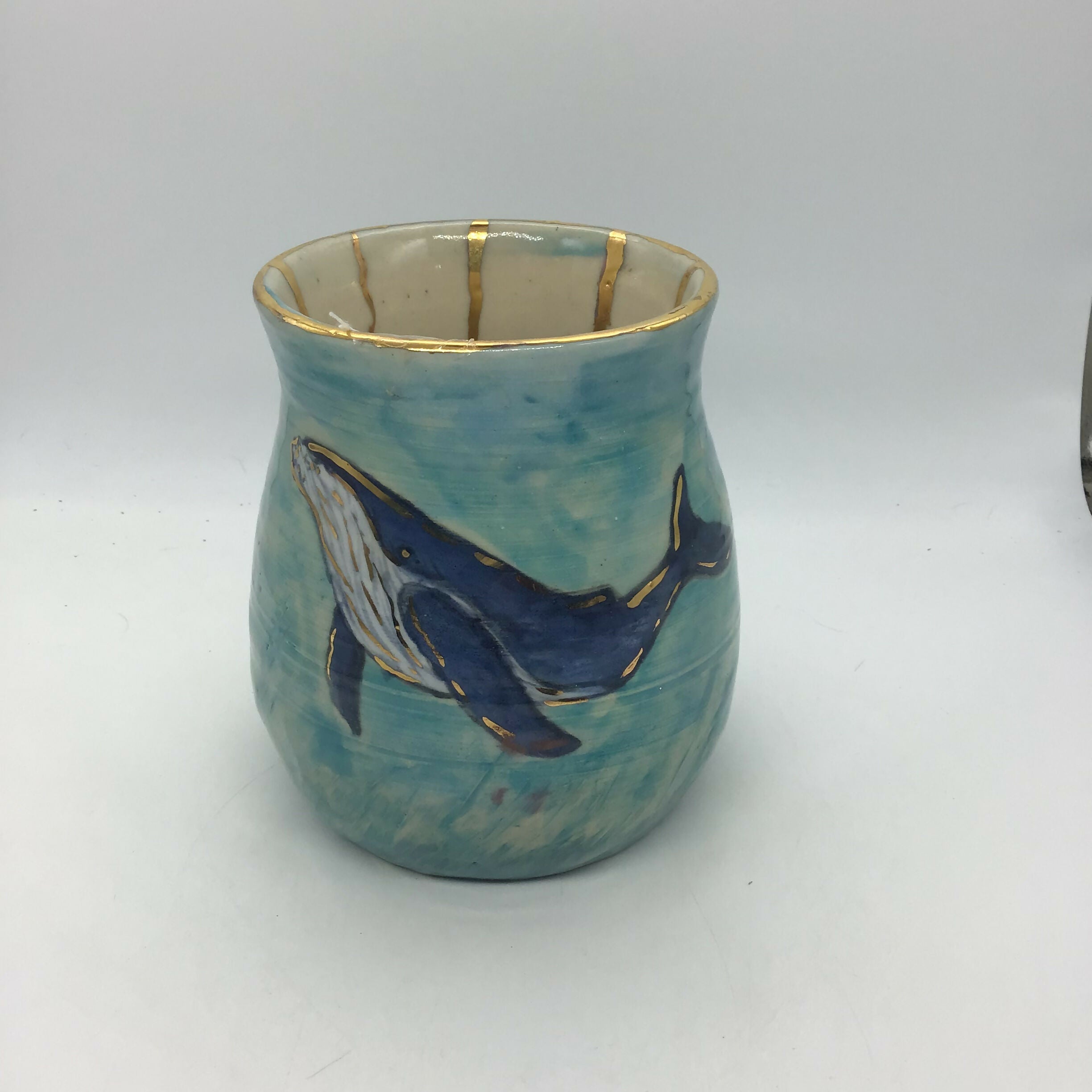 Gold Whale Vase