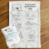 Crustaceans of the North Sea - Handprinted, illustrated Tea Towel