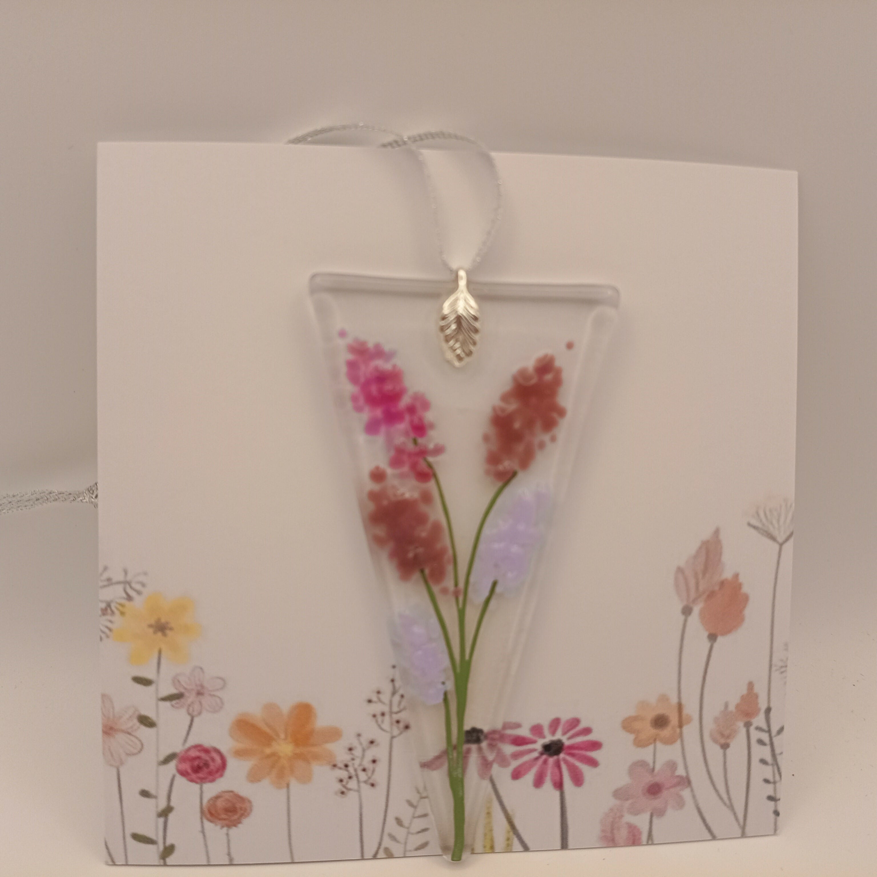 Fused Glass Flower Card
