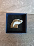 Handcrafted Walnut veneered badger head pin.