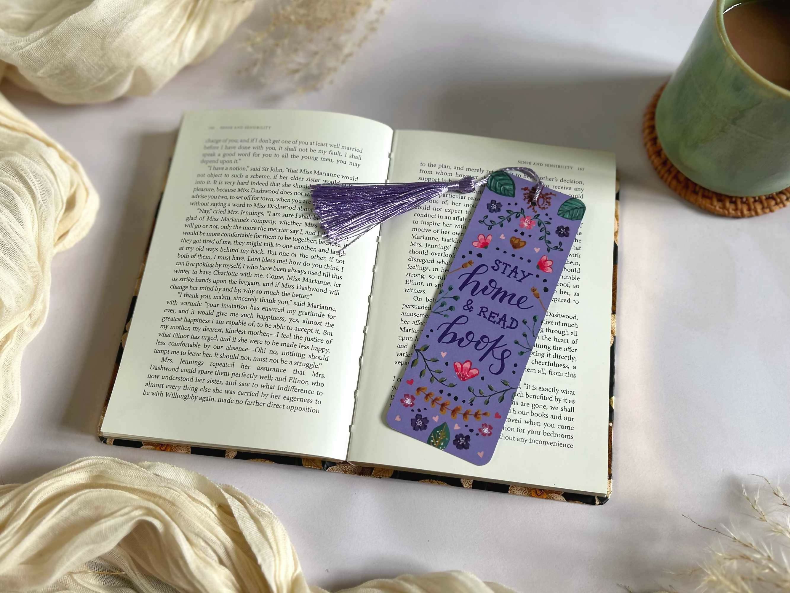 Purple Floral Bookmark