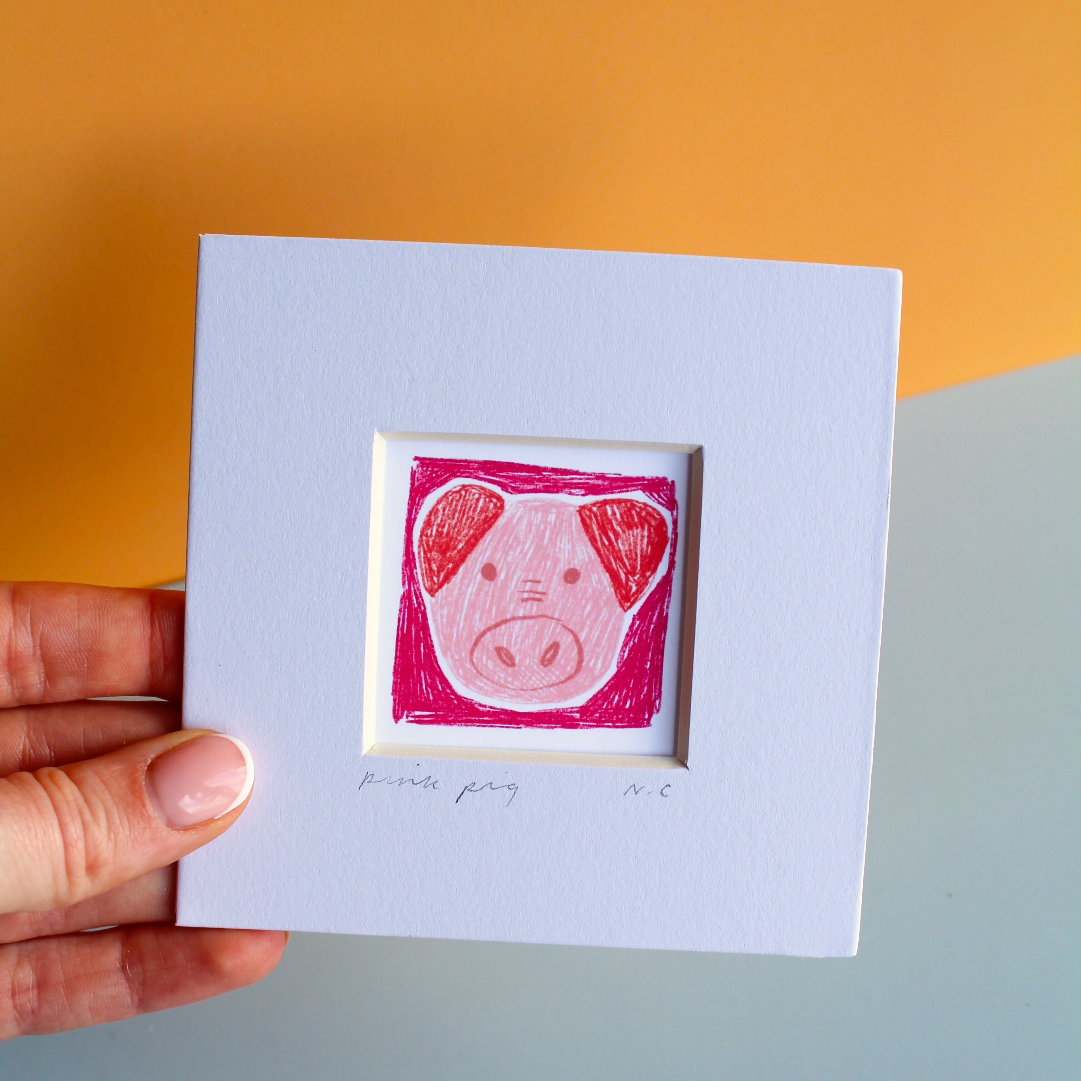 Pink Pig Mini Print