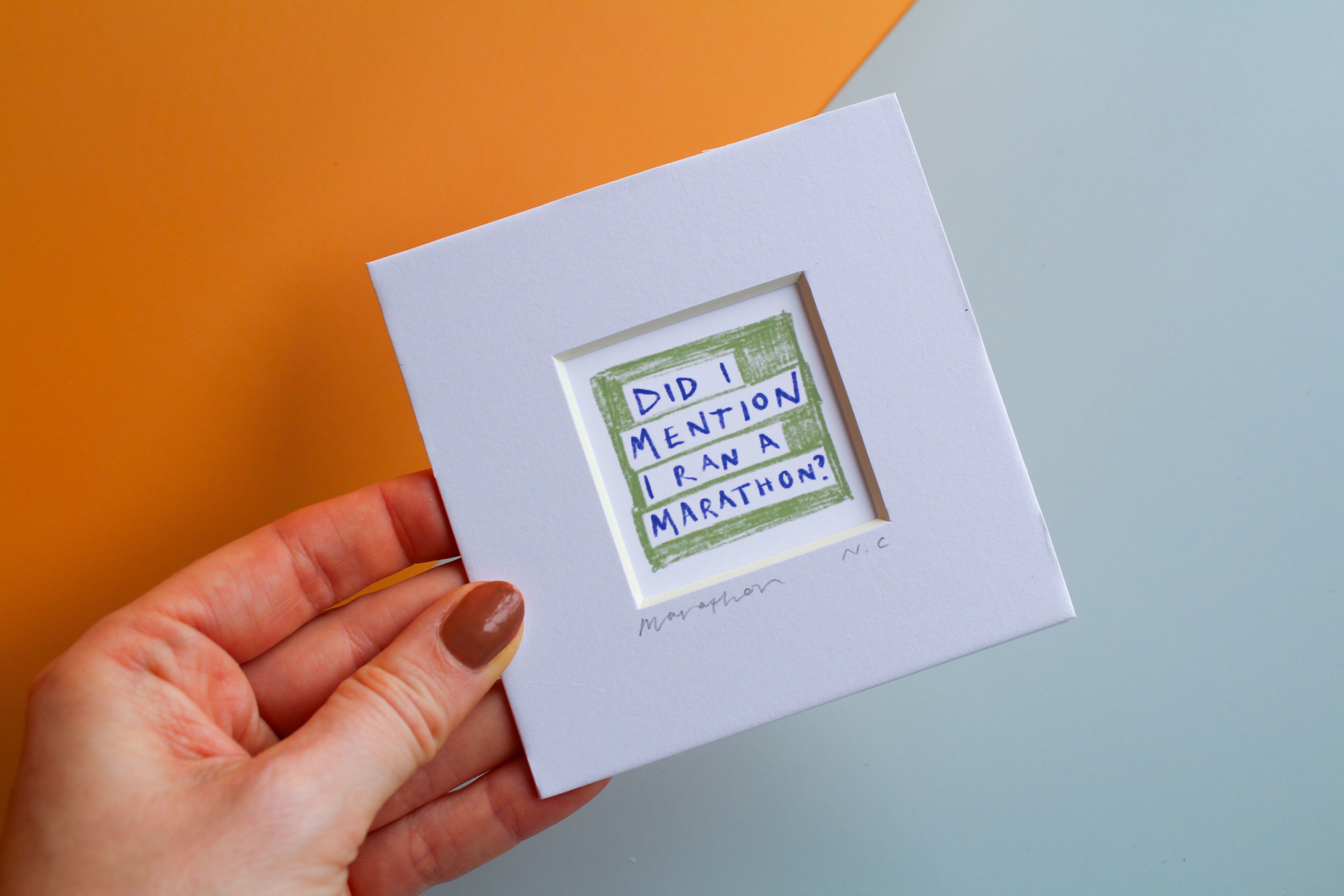 Funny Marathon Mini Print