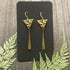 BRASS PATINA TRIANGLE EARRINGS
