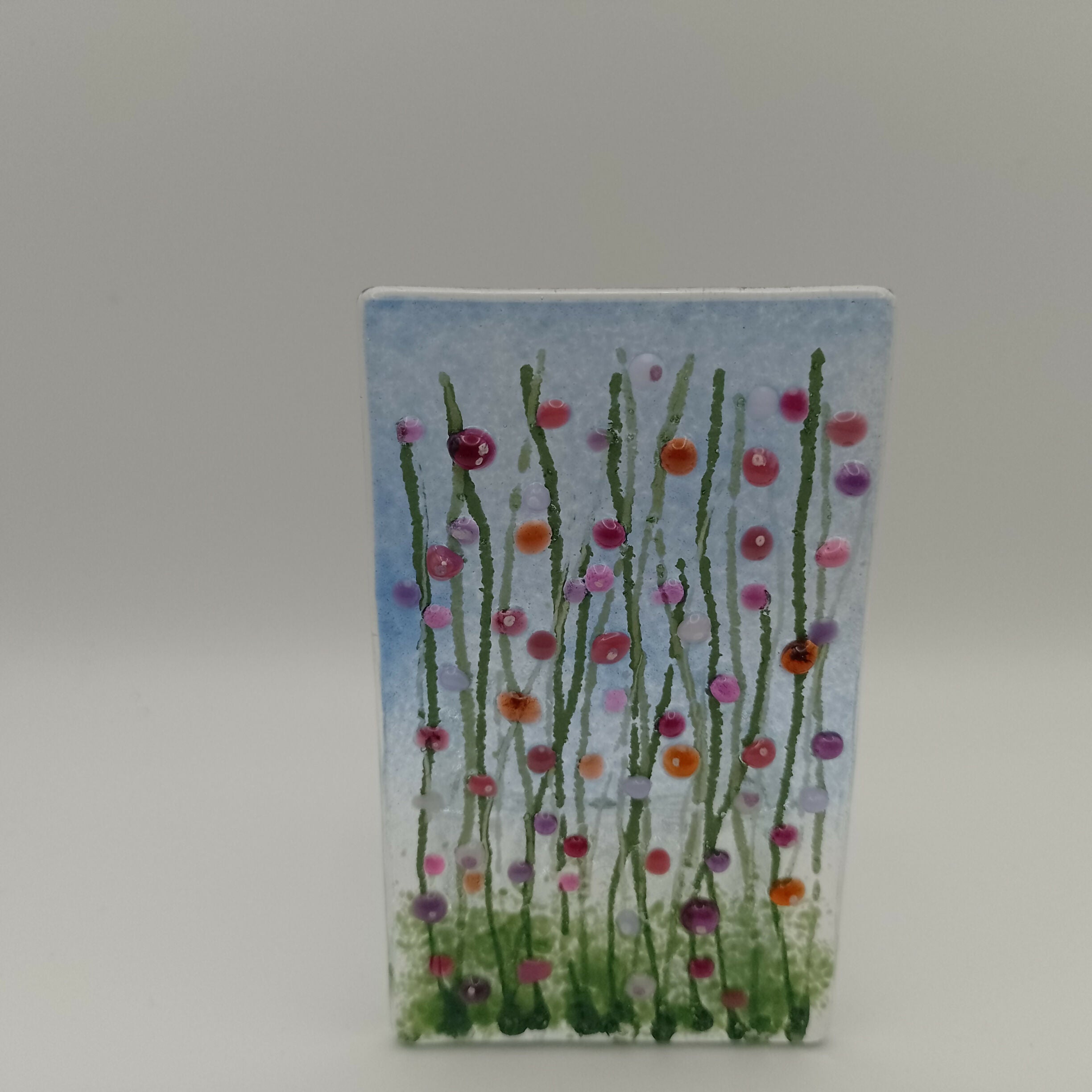 Fused Glass Flower Meadow Tealight