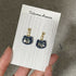 Pendant Crystal Embroidery Earrings (Cat)